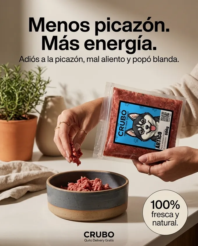 Menos picazón y más energía con CRUBO BARF