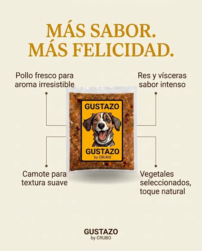 Ingredientes reales de GUSTAZO by CRUBO