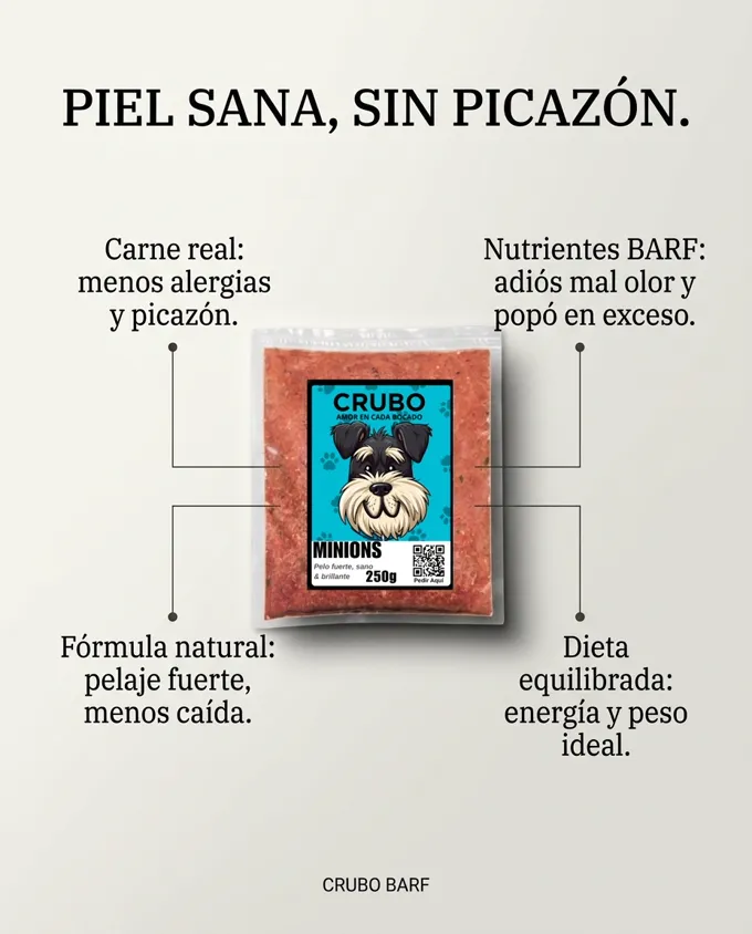 Beneficios de CRUBO BARF: piel sana, sin picazón