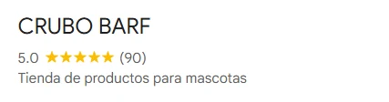 CRUBO BARF — 5.0 estrellas con 90 reseñas en Google