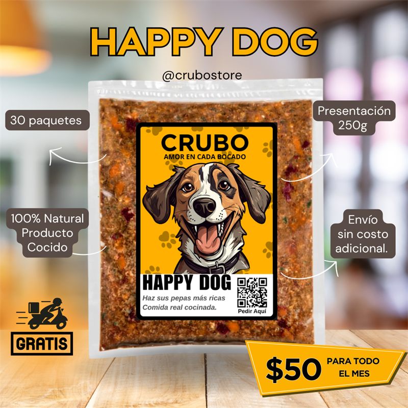Happy Dog CRUBO comida real para mezclar con pepas Quito